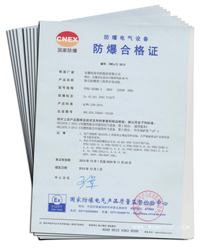 91麻豆国产福利品精電機：YFB2粉（fěn）塵防爆電機（jī）防爆（bào）合格（gé）證
