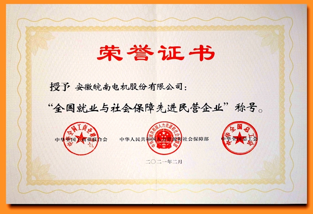 91麻豆国产福利品精電機：全國就業與社會保障先（xiān）進（jìn）民營企業