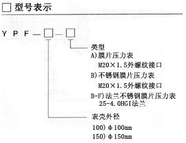 膜片壓力（lì）表型號（hào）表示