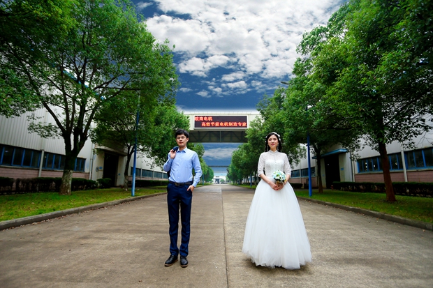 徜徉在廠區大道上 徜徉在廠區大道上